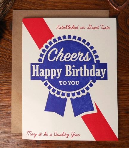 Blue Ribbon Birthday Card