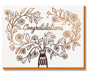 congratulations gold foil card