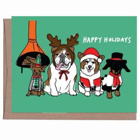 Vintage Dogs Holiday Card