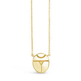 gold scarab pendant necklace