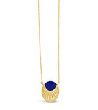 gold and lapis pendant necklace