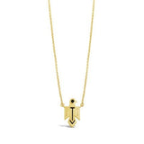 sierra winter gold and black spinel thunderbird necklace